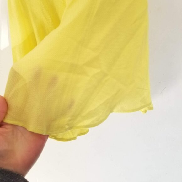 NEW Intimately Free Deep V-Neck Lace Yellow Top XS - Picture 8 of 11